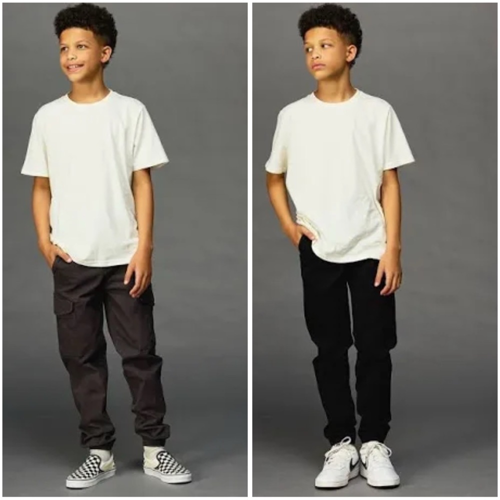 Boys RSQ joggers, lot of 2. Size small, black and brown.